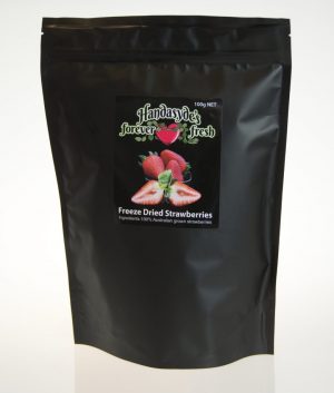Freeze dried bag of strawberries